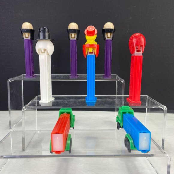 Vintage PEZ Dispenser Dr Skull Snowman Chick Spiderman Semi Truck Lot of 8 - Picture 3 of 8